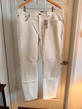 Original Penguin Men's White Slim Fit Jeans, 38x32